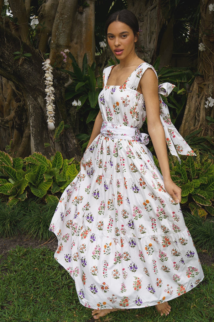 Annabel Sundress | Floral Frieze Cotton Poplin